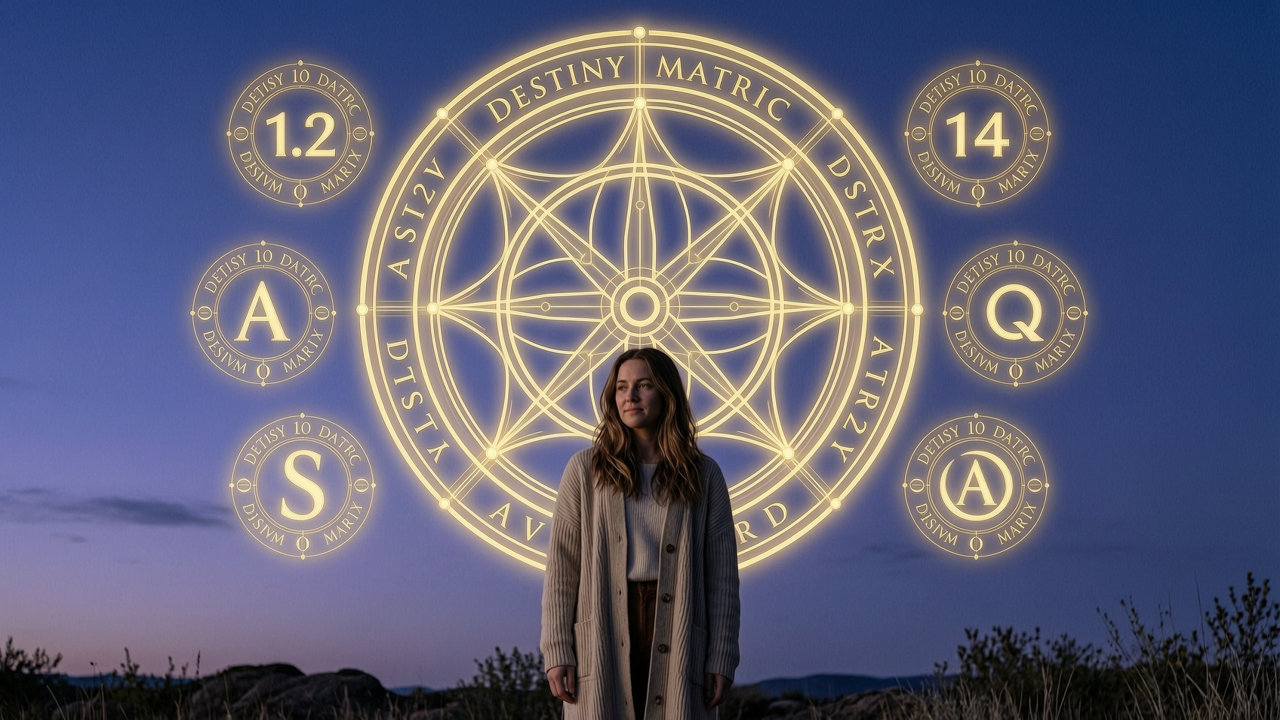 Numerology and Destiny Matrix systems compared through symbolic chart imagery