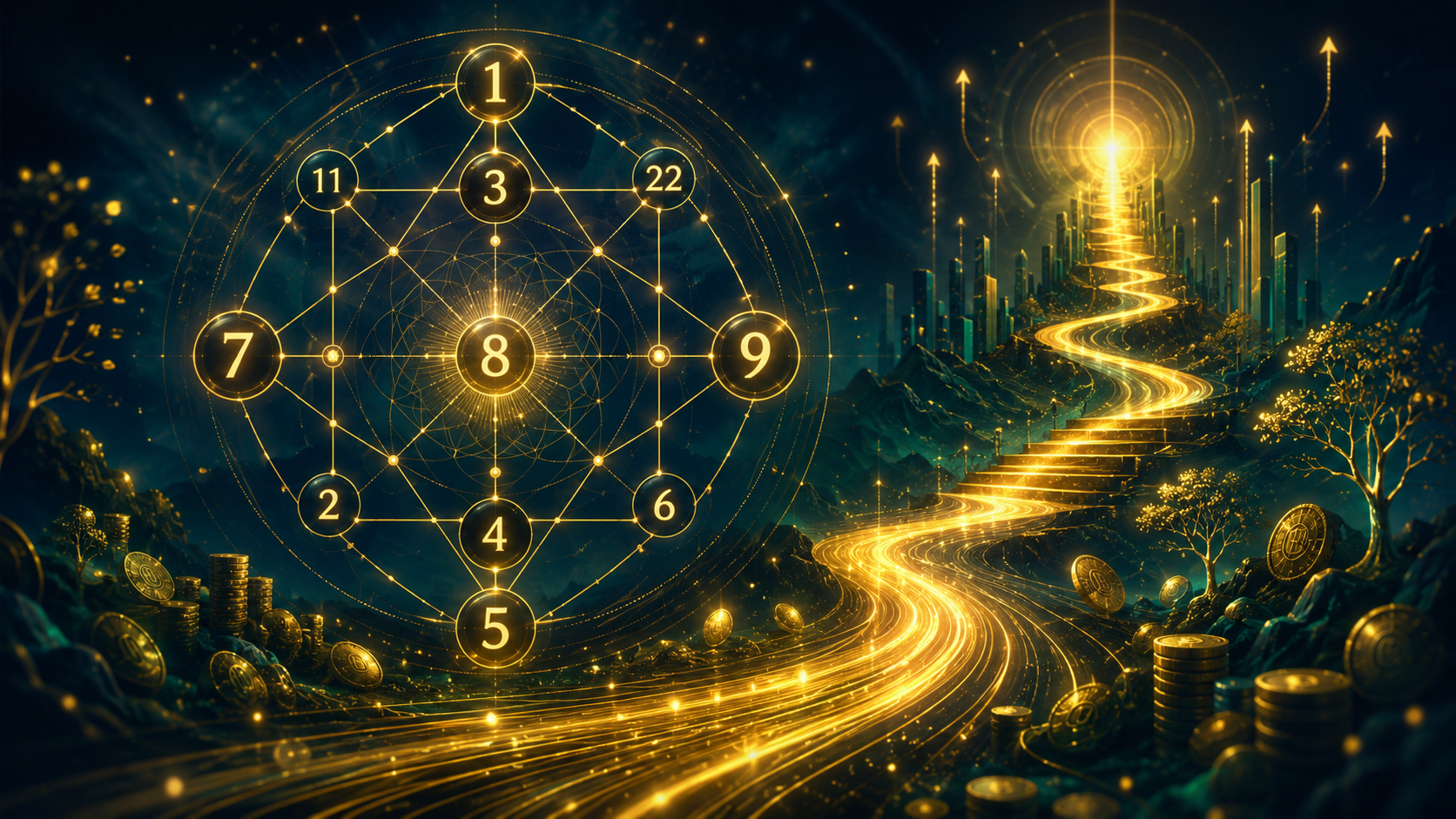 Symbolic Destiny Matrix guide with numerology chart structure